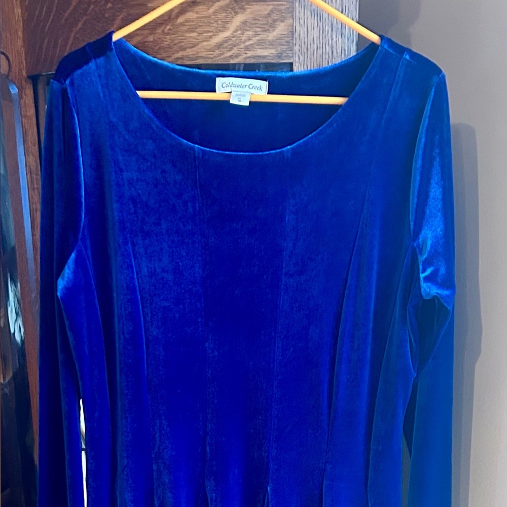 Coldwater Creek Royal Blue Long Sleeve Dress